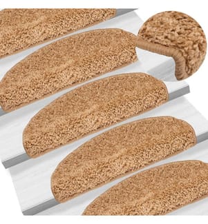 Stufenmatten 15 Stk. 65x21x4 cm Beige Halbrund Gross