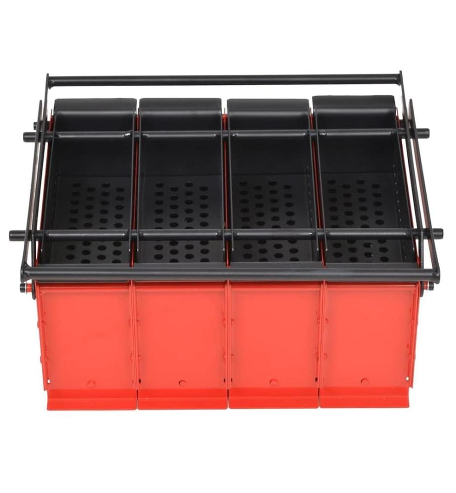 Papierbrikettpresse Stahl 38x31x18 cm Schwarz und Rot