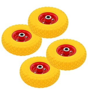 Roues de diable 4 pcs PU solide 3.00-4 (245x82)