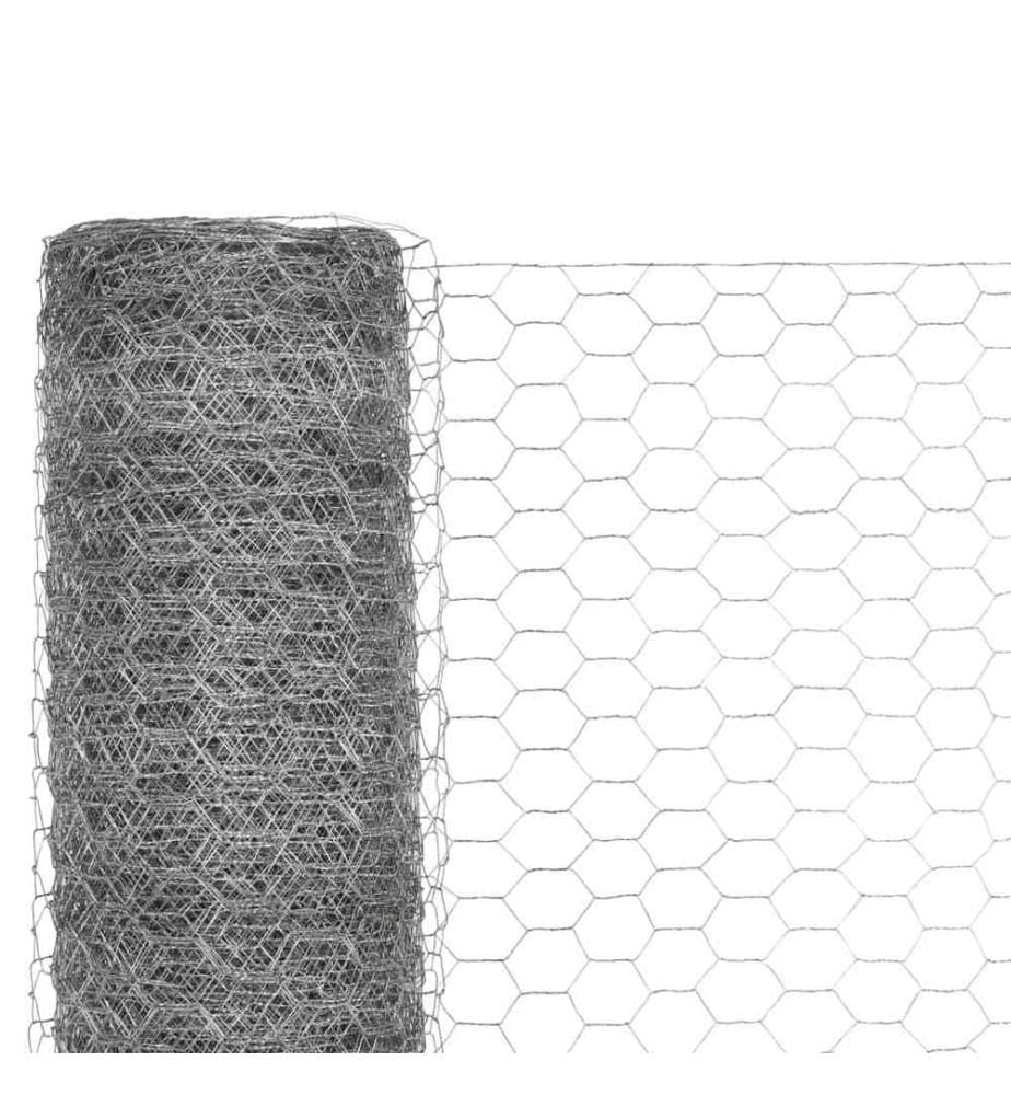 Drahtzaun Verzinkter Stahl 25x1,2 m Silbern