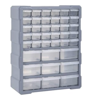 Multi-Schubladen-Organizer mit 39 Schubladen 38x16x47 cm