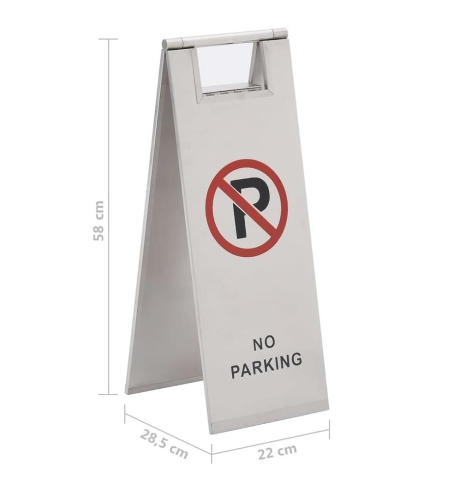 Klappbares Parkschild Edelstahl