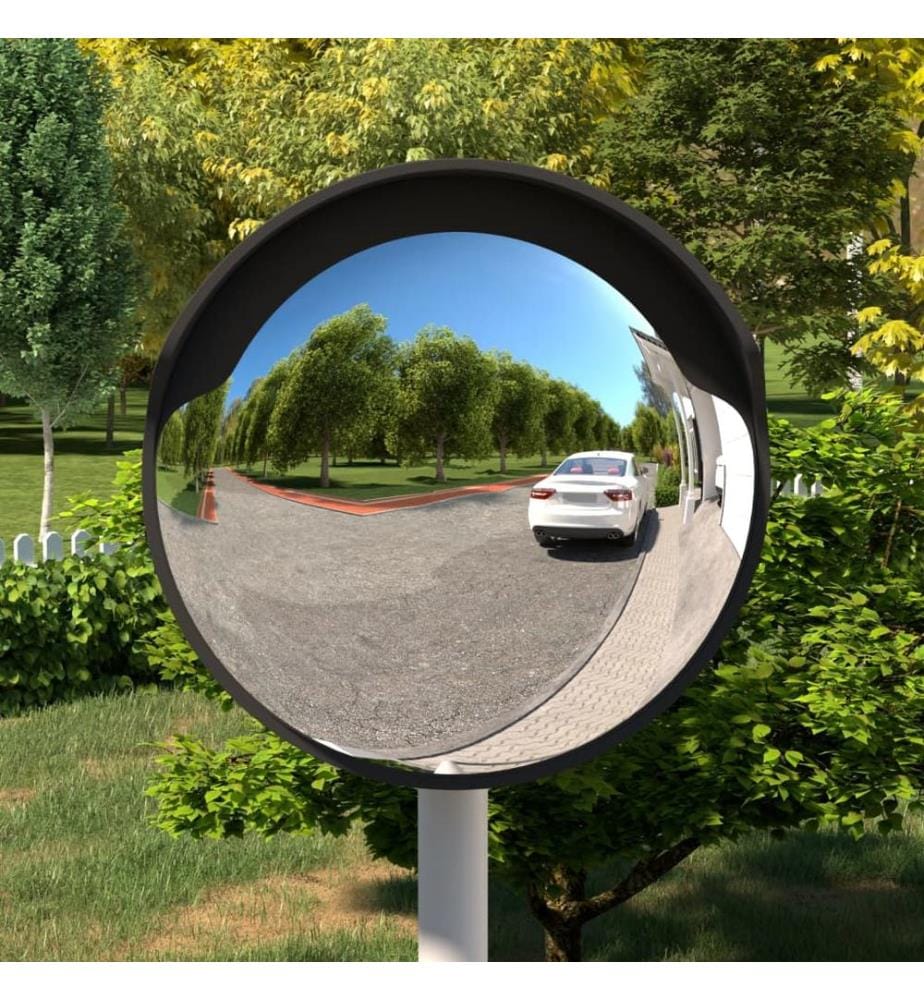 Verkehrsspiegel Konvex Outdoor Schwarz Ø45 cm Polycarbonat