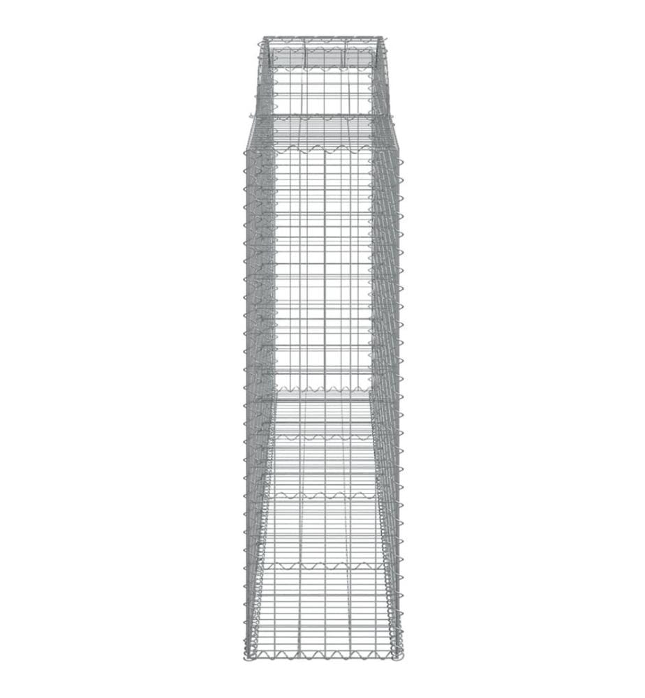 Panier de gabions arqué 300x50x160/180 cm Fer galvanisé
