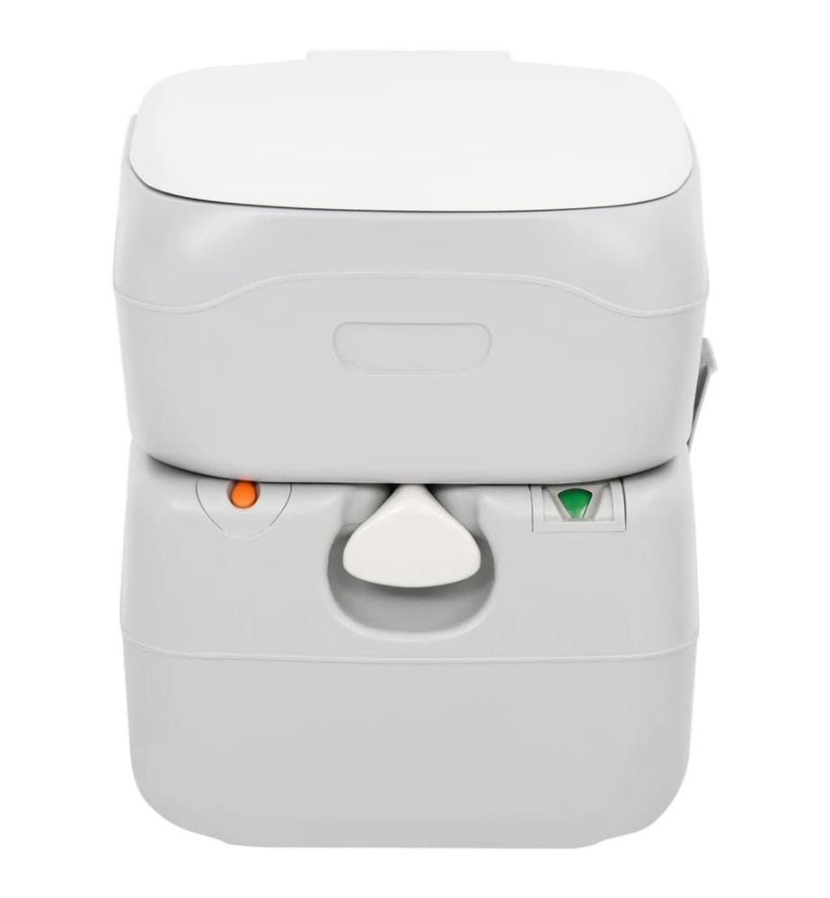 Camping-Toilette Tragbar Grau und Weiss 22+12 L HDPE