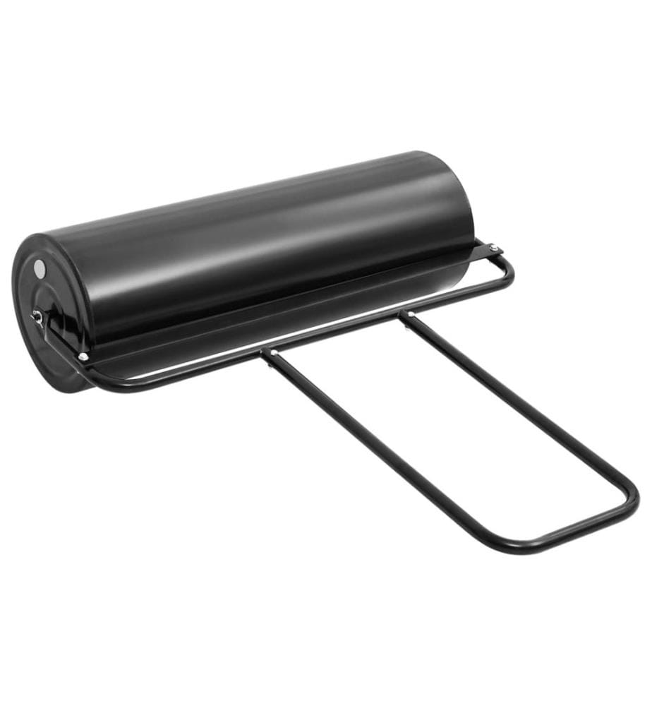 Rouleau à gazon de jardin avec poignée noir 63 L fer et acier