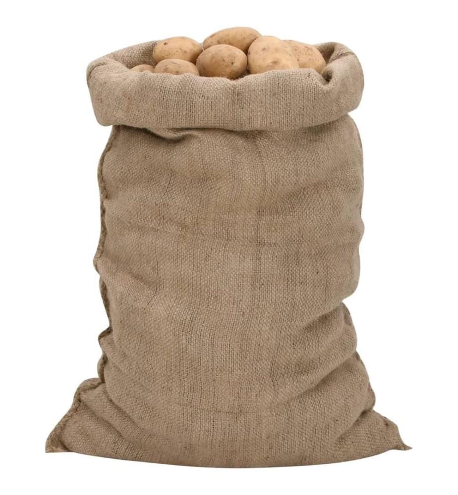 Sacs en jute 10 pcs 60x105 cm 100 % jute 340 g/m²