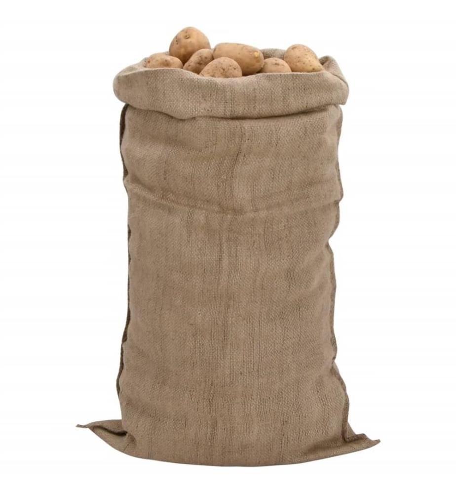 Sacs en jute 10 pcs 65x135 cm 100 % jute 340 g/m²