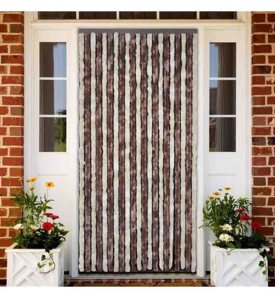 Insektenschutz-Vorhang Beige und Hellbraun 100x220 cm Chenille