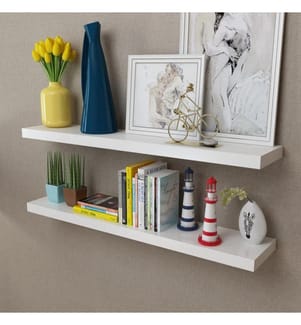 Wandregale 2 Stk. MDF Weiss
