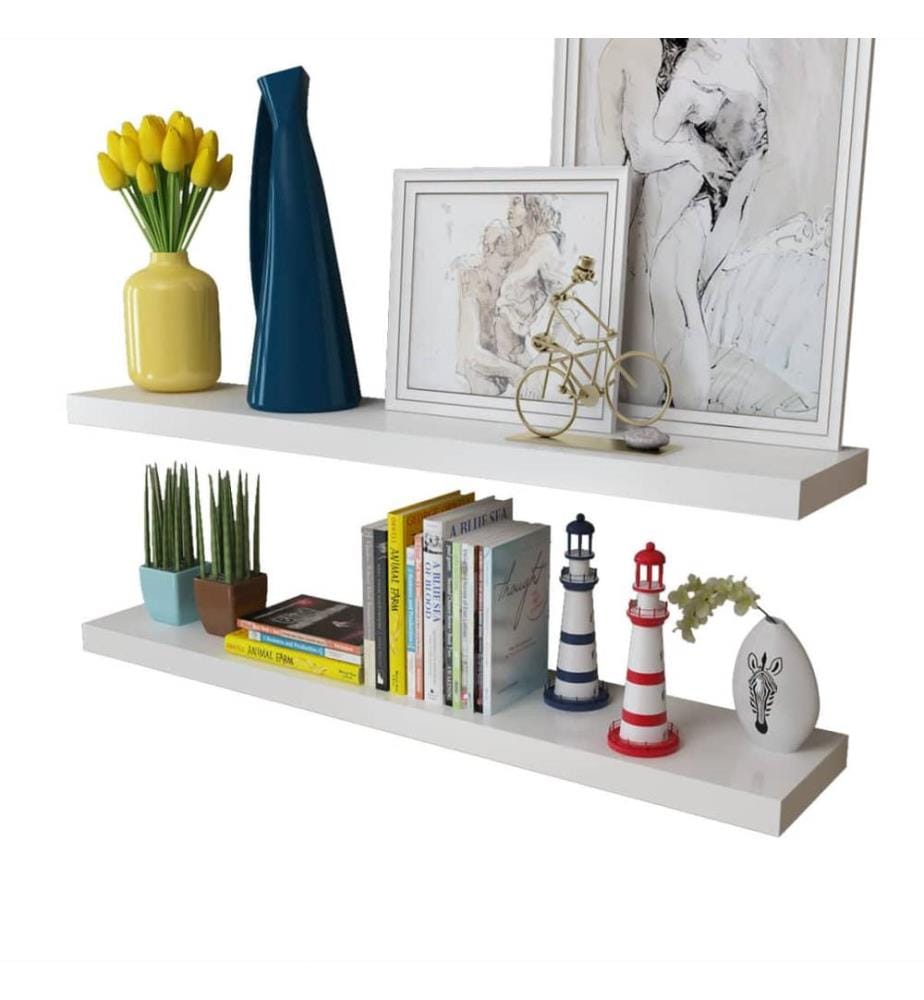 Wandregale 2 Stk. MDF Weiss