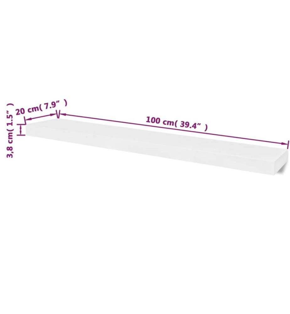 Wandregale 2 Stk. MDF Weiss