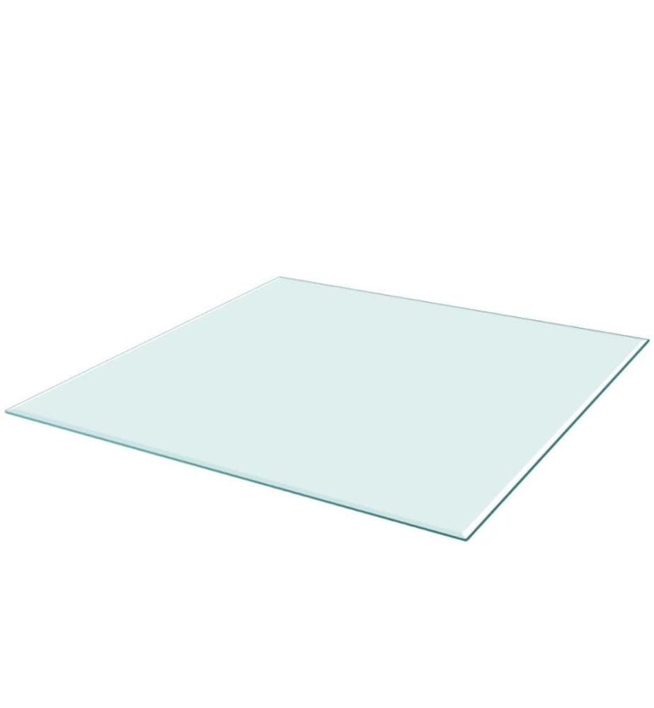 Tischplatte aus gehärtetem Glas quadratisch 800x800 mm