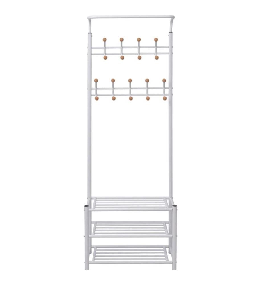 Garderobe mit Schuhablage 68×32×182,5 cm Weiss