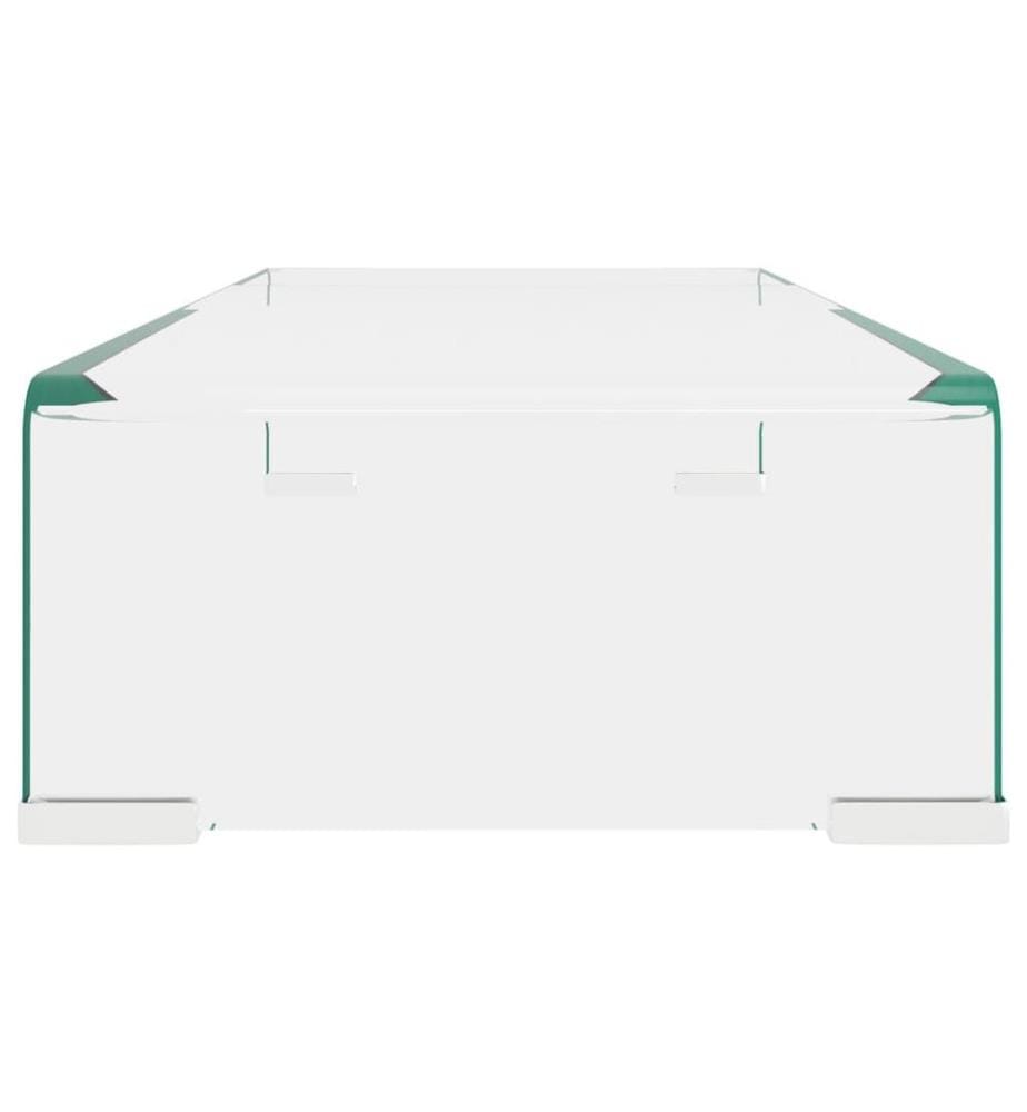 TV-Tisch/Bildschirmerhöhung Glas Transparent 60x25x11 cm