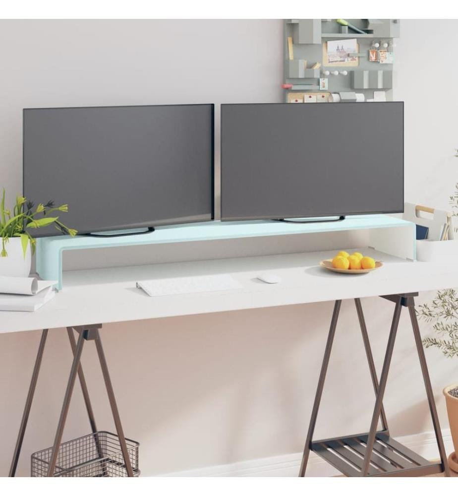 Meuble TV/Support pour moniteur 120x30x13 cm verre vert