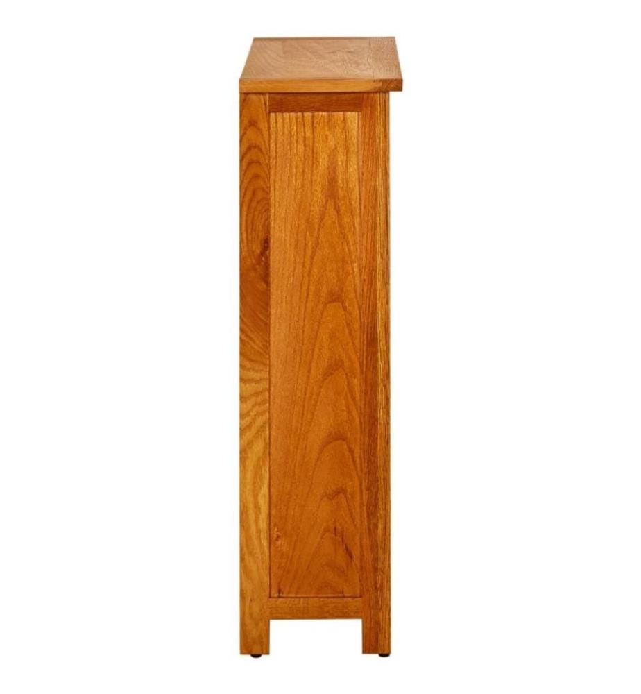 Bücherregal 3 Fächer 70x22,5x82 cm Massivholz Eiche
