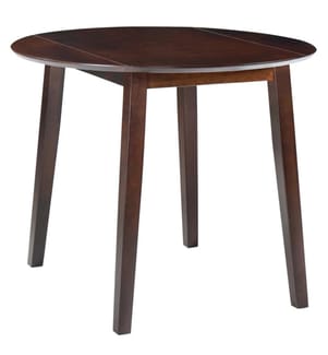 Table de salle à manger ronde à abattant MDF Marron