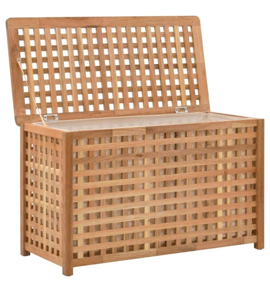 Wäschetruhe 77,5×37,5×46,5 cm Walnuss Massivholz