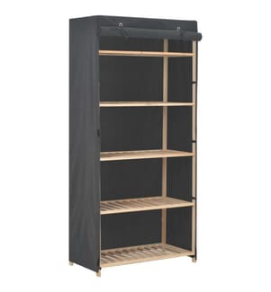 Kleiderschrank Grau 79 x 40 x 170 cm Stoff
