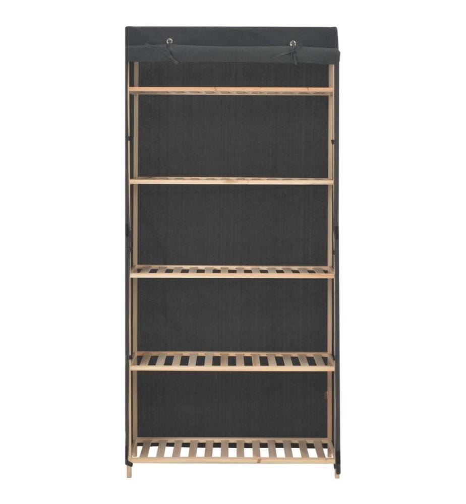 Kleiderschrank Grau 79 x 40 x 170 cm Stoff