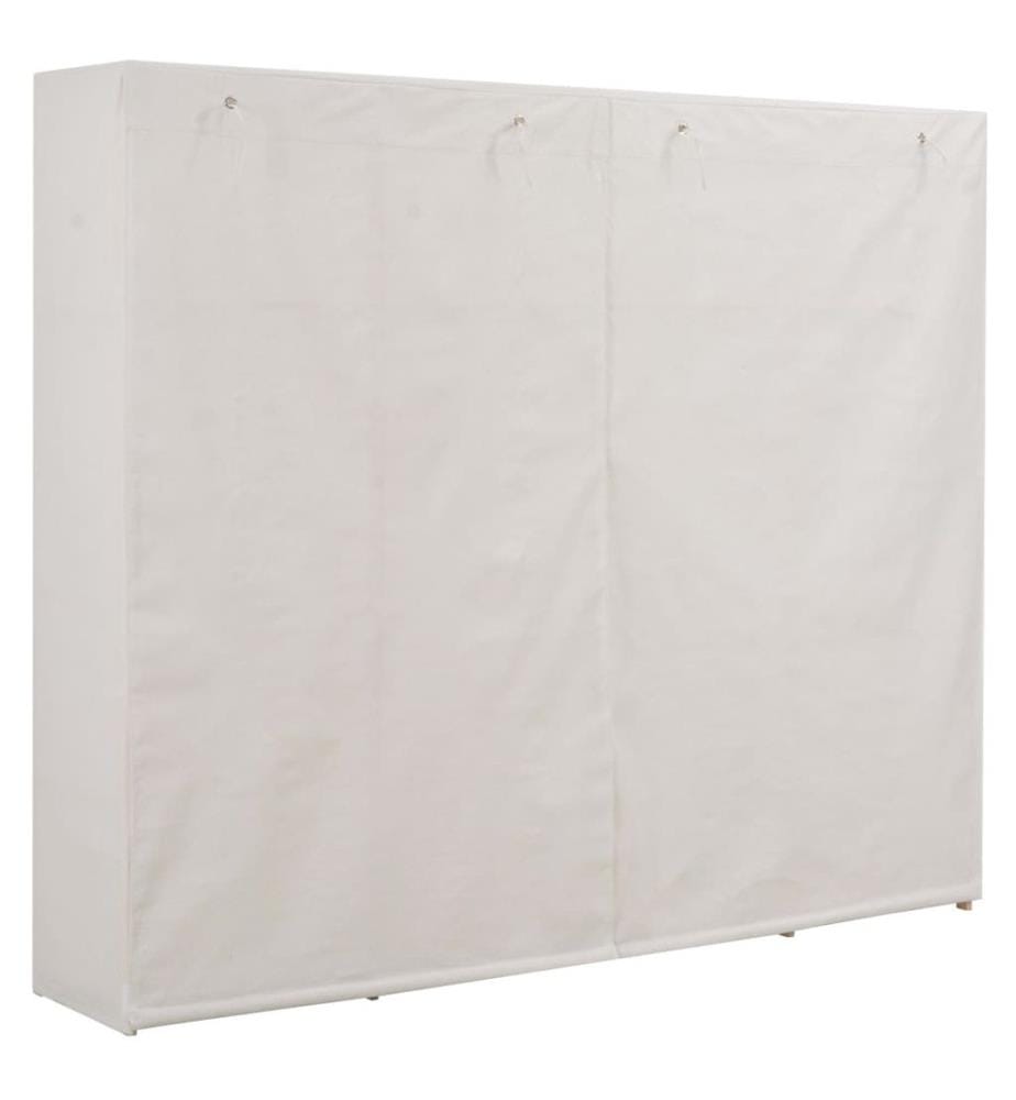 Kleiderschrank Weiss 200 x 40 x 170 cm Stoff