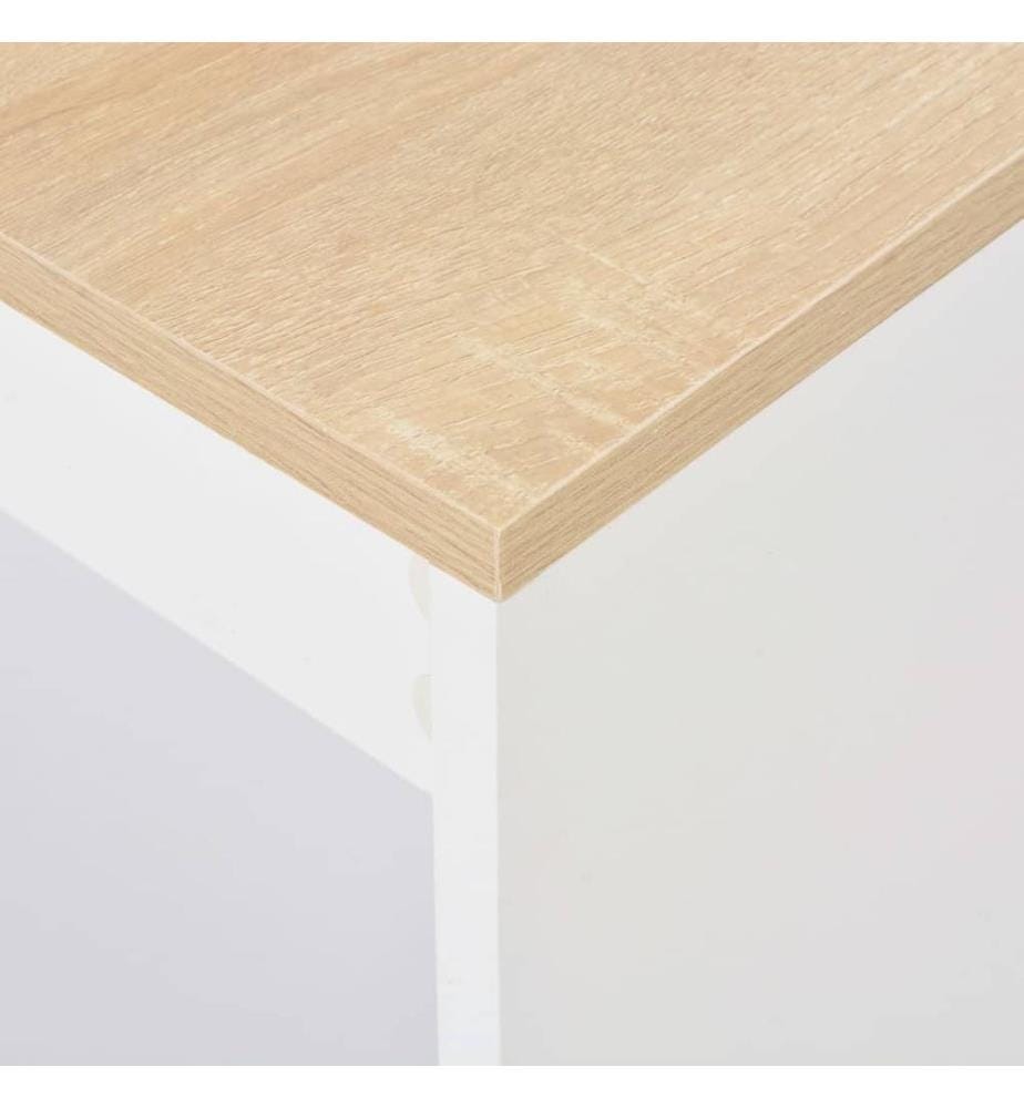 Bartisch mit Regal Weiss 110x50x103 cm