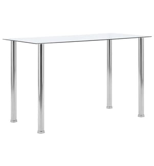 Table à manger Transparent 120x60x75 cm Verre trempé