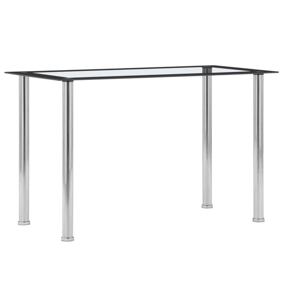 Esstisch Schwarz und Transparent 120 x 60 x 75 cm Hartglas