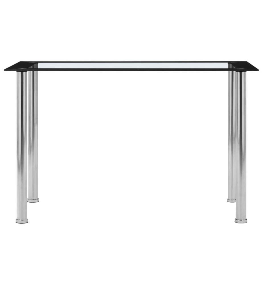 Esstisch Schwarz und Transparent 120 x 60 x 75 cm Hartglas