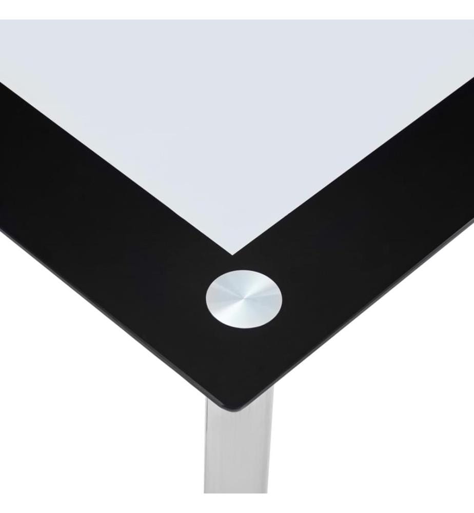 Esstisch Schwarz und Transparent 120 x 60 x 75 cm Hartglas