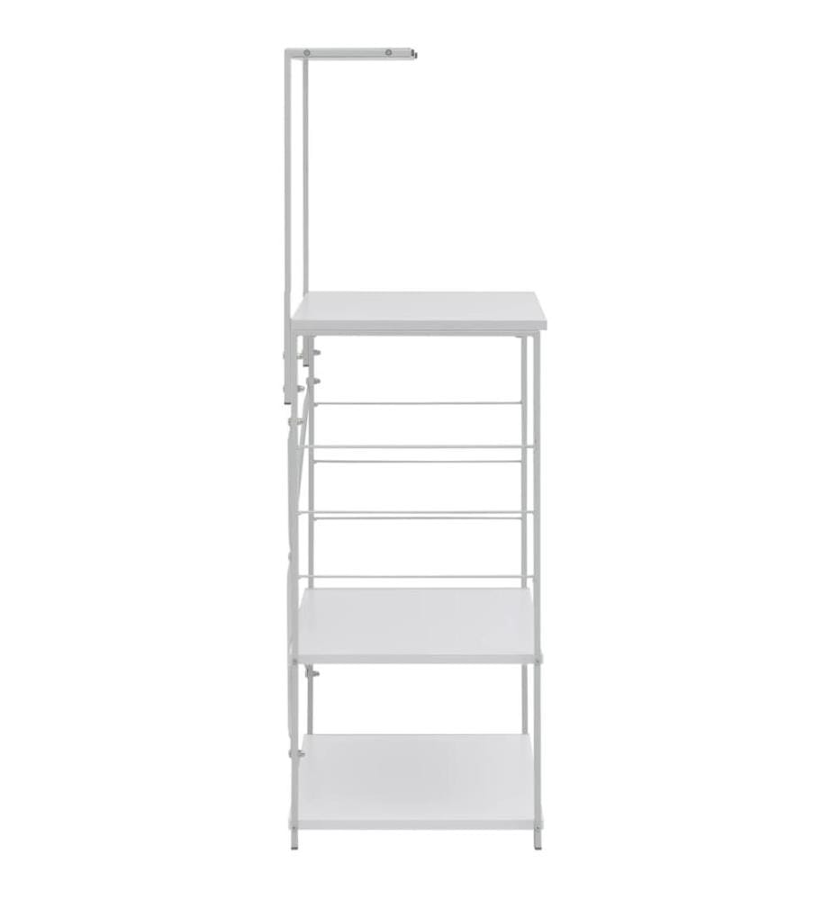 Armoire à micro-ondes Blanc 60x39,6x123 cm Bois d'ingénierie