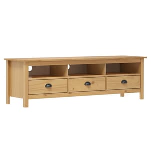 TV-Schrank Hill Honigbraun 158x40x47 cm Massivholz Kiefer