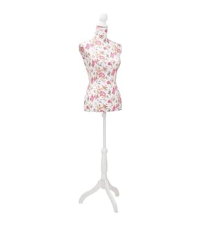 Damenbüste Schneiderpuppe Büste Torso Mannequin Baumwolle Weiss Rose