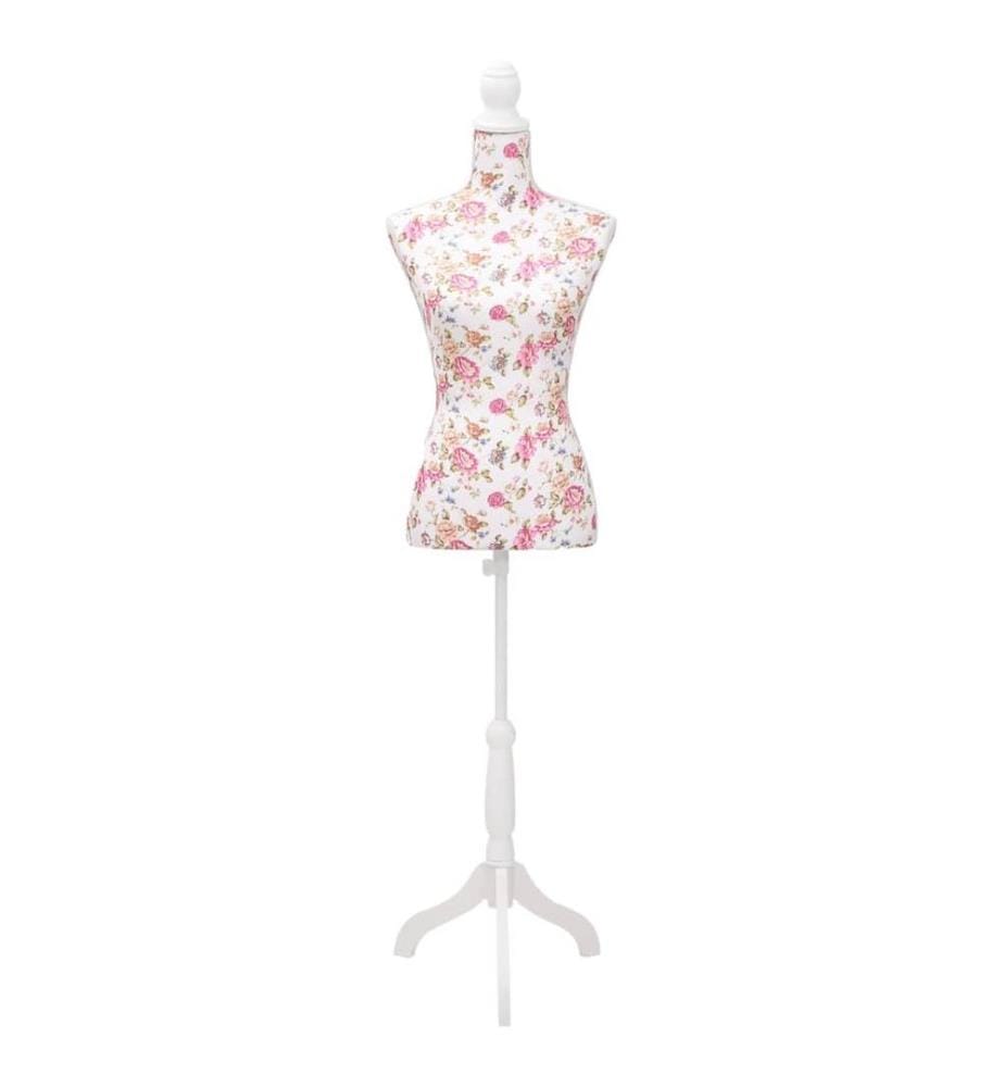 Damenbüste Schneiderpuppe Büste Torso Mannequin Baumwolle Weiss Rose