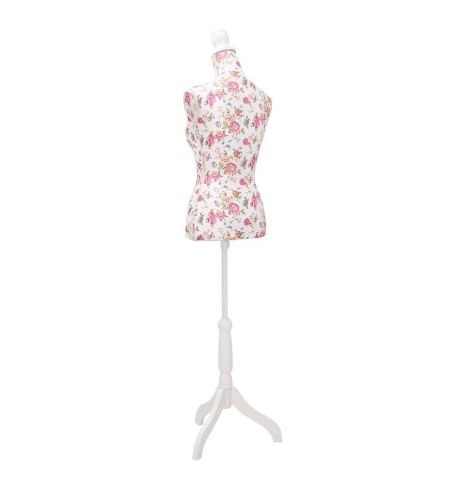 Damenbüste Schneiderpuppe Büste Torso Mannequin Baumwolle Weiss Rose