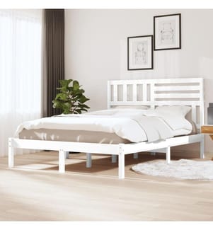 Massivholzbett Weiss Kiefer 160x200 cm