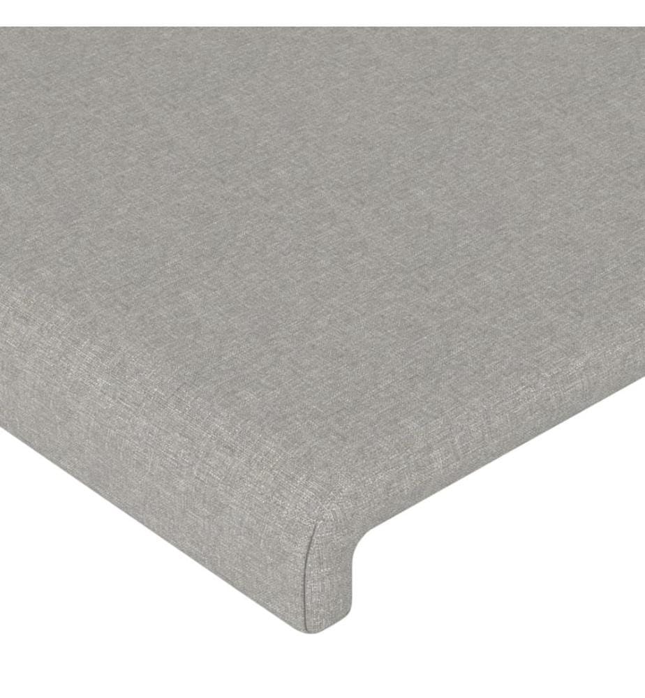 Kopfteile 4 Stk. Hellgrau 80x5x78/88 cm Stoff