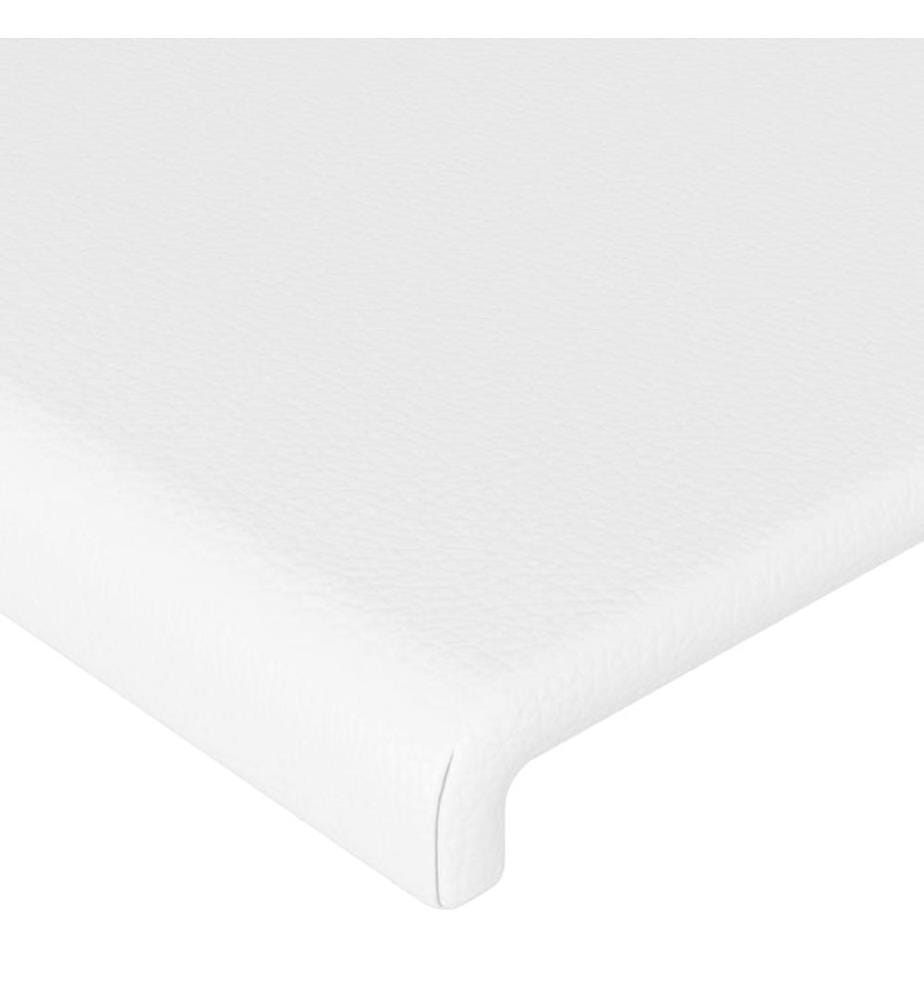 Kopfteile 4 Stk. Weiss 72x5x78/88 cm Kunstleder