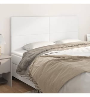 Kopfteile 4 Stk. Weiss 90x5x78/88 cm Kunstleder