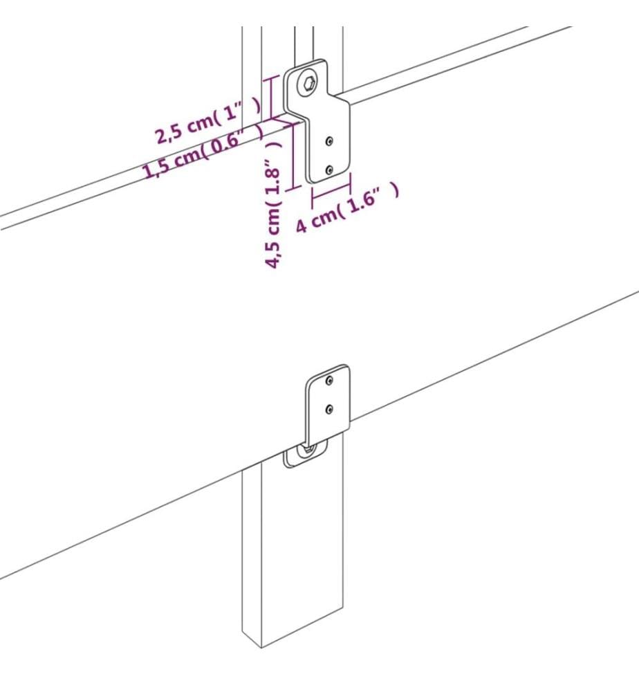Kopfteile 4 Stk. Dunkelgrau 80x5x78/88 cm Stoff