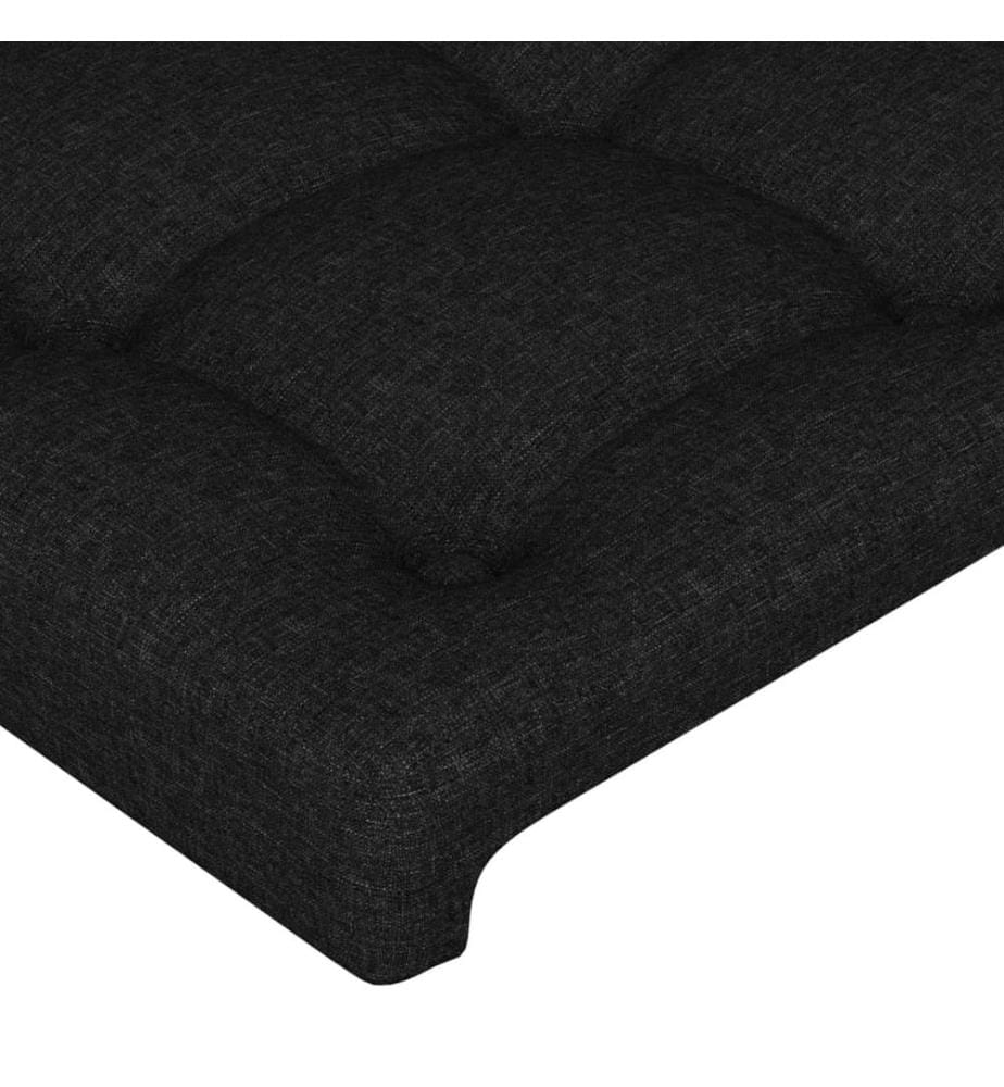 Kopfteile 4 Stk. Schwarz 100x5x78/88 cm Stoff