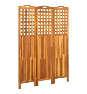 3-teiliger Raumteiler 121x2x170 cm Akazie Massivholz