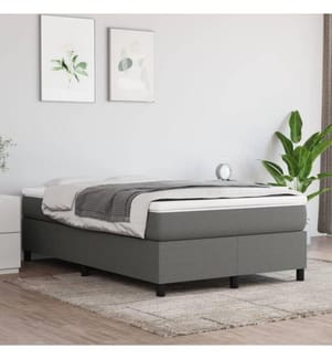 Boxspringbett Dunkelgrau 120x200 cm Stoff