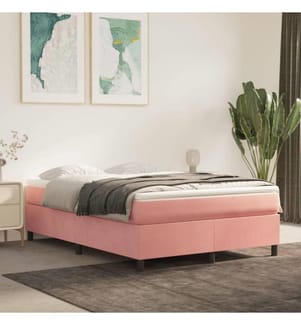 Boxspringbett Rosa 140x200 cm Samt