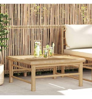 Table de jardin 65x65x30 cm Bambou