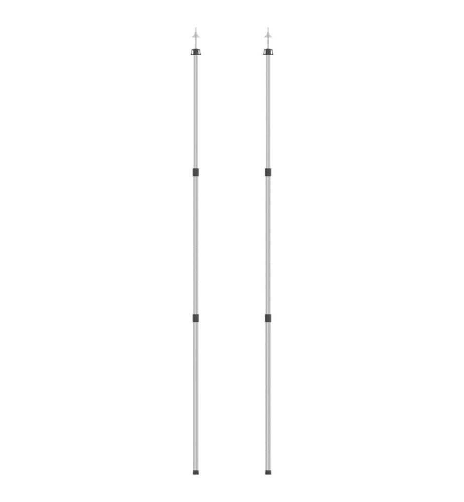 Teleskop-Tarpstangen 102-260 cm 2 Stk. Aluminium