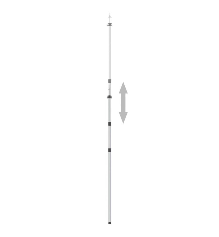 Teleskop-Tarpstangen 102-260 cm 2 Stk. Aluminium