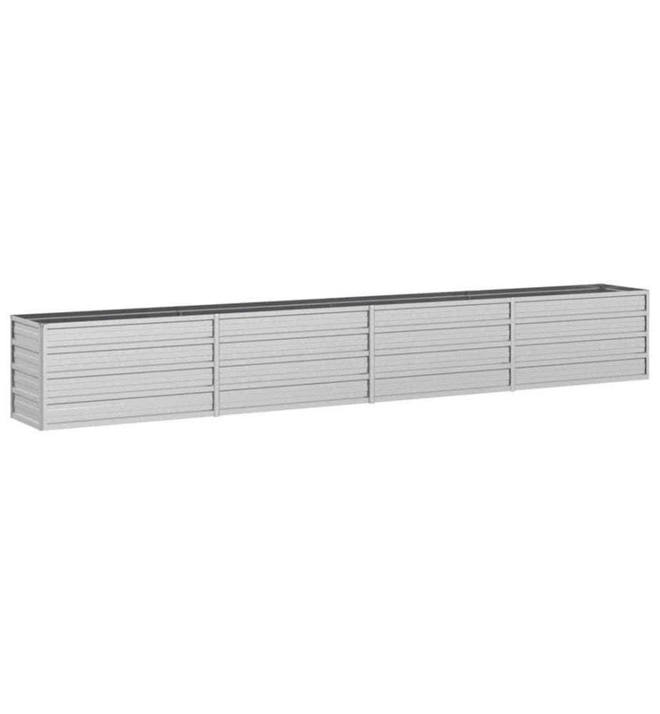 Lit surélevé de jardin 320x40x45 cm Acier galvanisé Argenté
