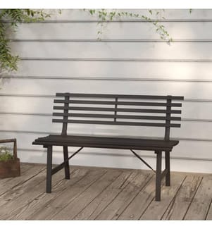 Banc de jardin 110 cm Acier Noir